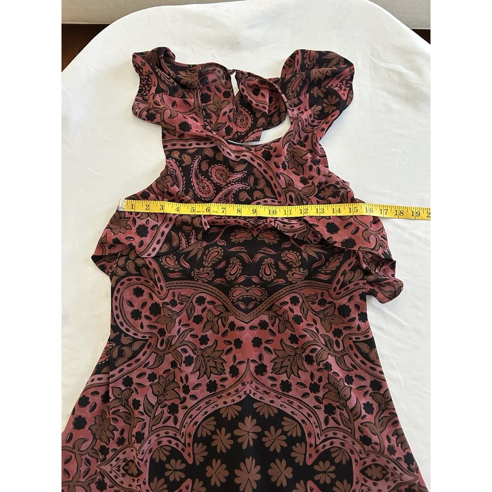 For Love and Lemons Floral Margot Chiffon Halter Mini Dress Womens Size Small - Picture 7 of 9